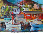 Sunny Day at Petty Harbour, Oil on Canvas